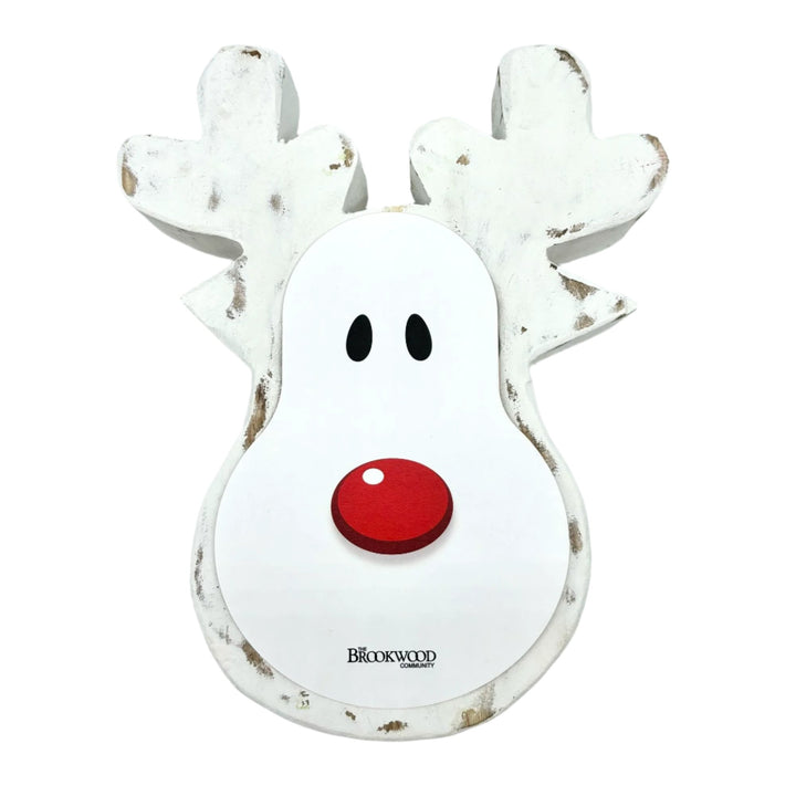 Reindeer Candle White Santa&