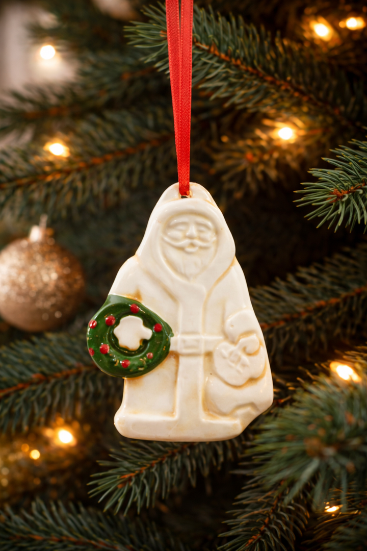 Ornament Santa Wreath *CM