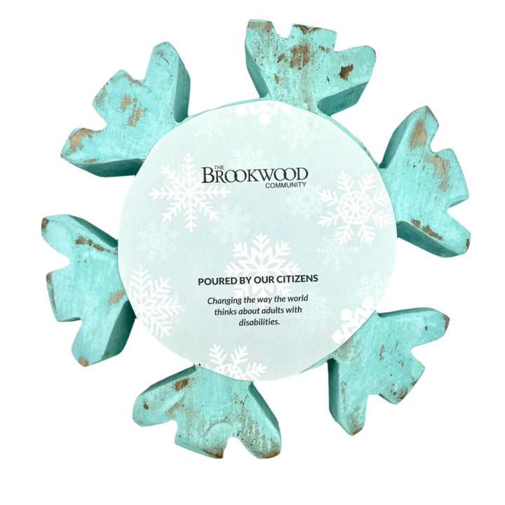Snowflake Candle Blue Jasmine Honeysuckle Fragrance *CM