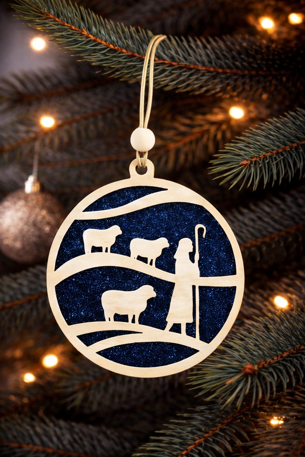 Ornament The Good Shepherd Blue *CM