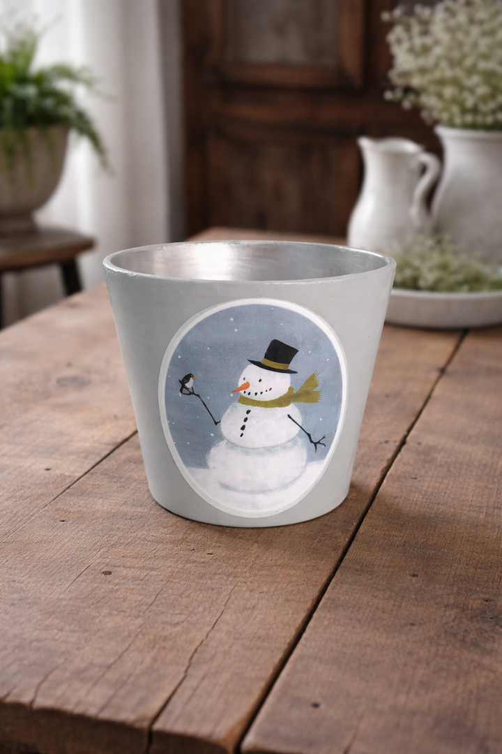 Planter Christmas Snowman *CM