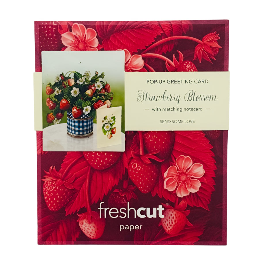 strawberry blossom fresh cut cards