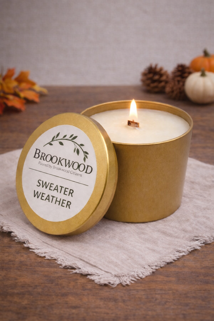 Candle Gold Tin Sweater Weather *CM