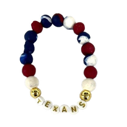 Bracelet Texans Clay Beads  *CM