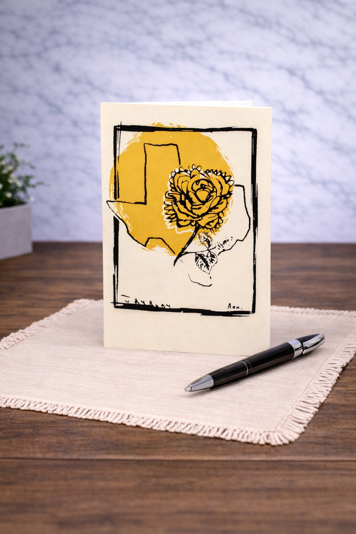 Card Screen-Print Texas Yellow Flower *CM