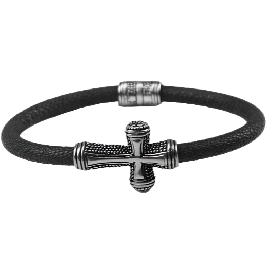 textured bracelet cross 