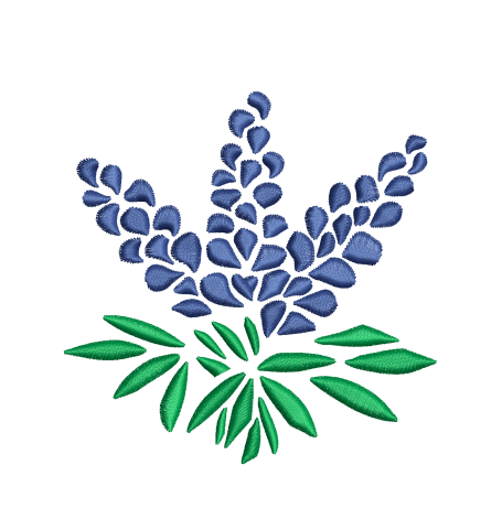 Dish Towel Bluebonnet Embroidered