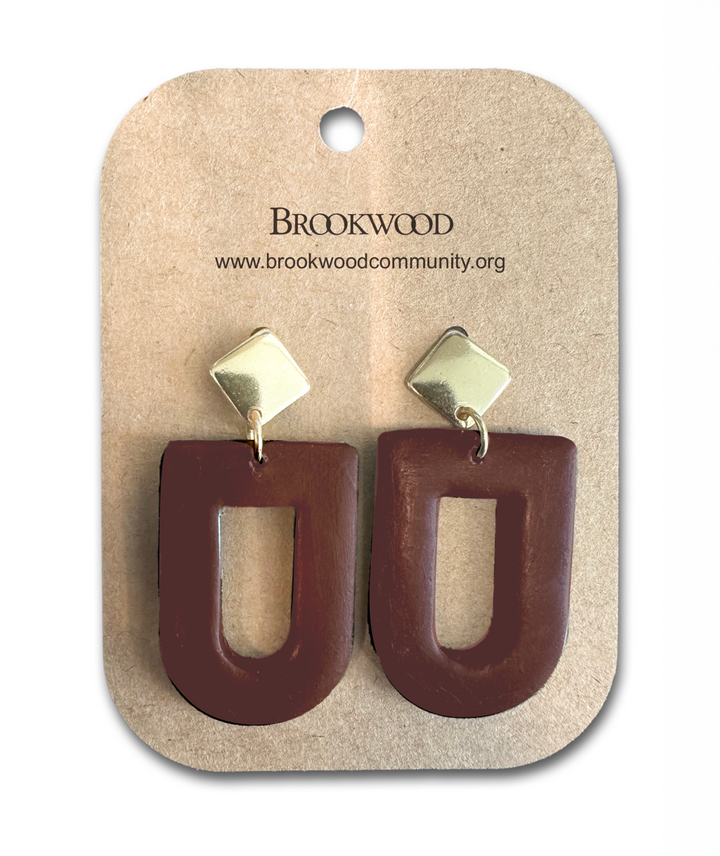 Brown Arch Earrings *CM