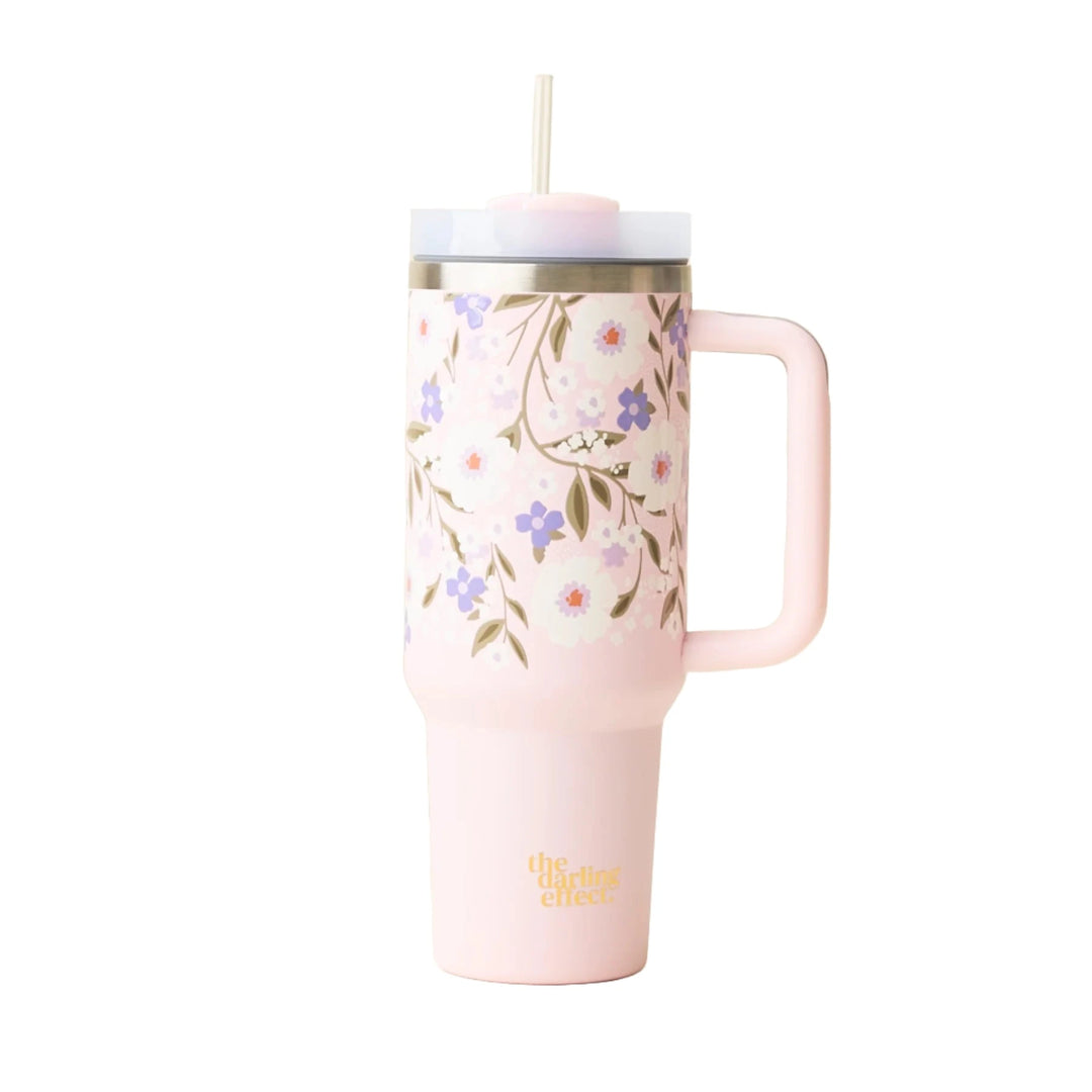 40 oz Tumbler Floral Haven Lilac