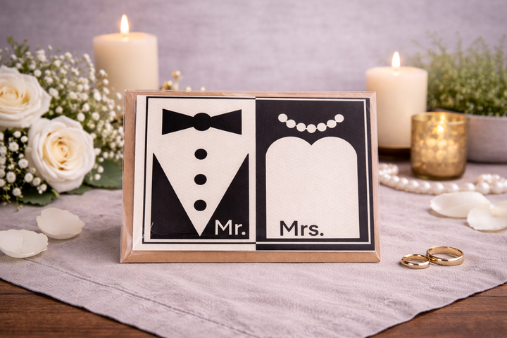 Card Screen-Print Mr. & Mrs. *CM