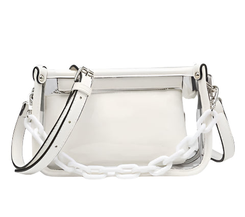 white clear jessica bag