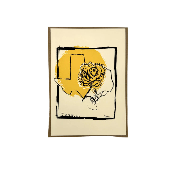 yellow rose flower card