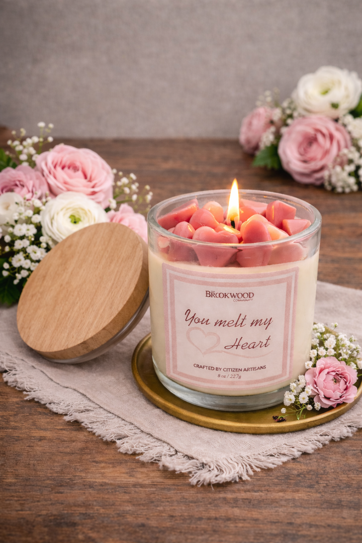 you melt my heart candle brookwood made