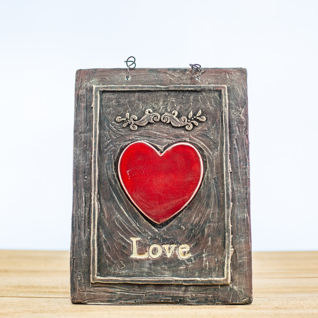 Plaque Sign Heart Love