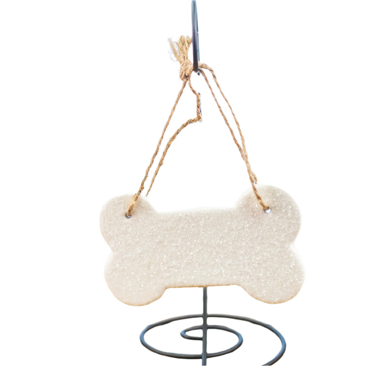 Ornament White Bone with Sugar Frost *CM