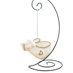 Ornament White Angel with Gold Trim
