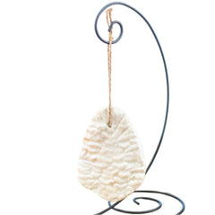 Ornament White Pinecone with Sugar Frost