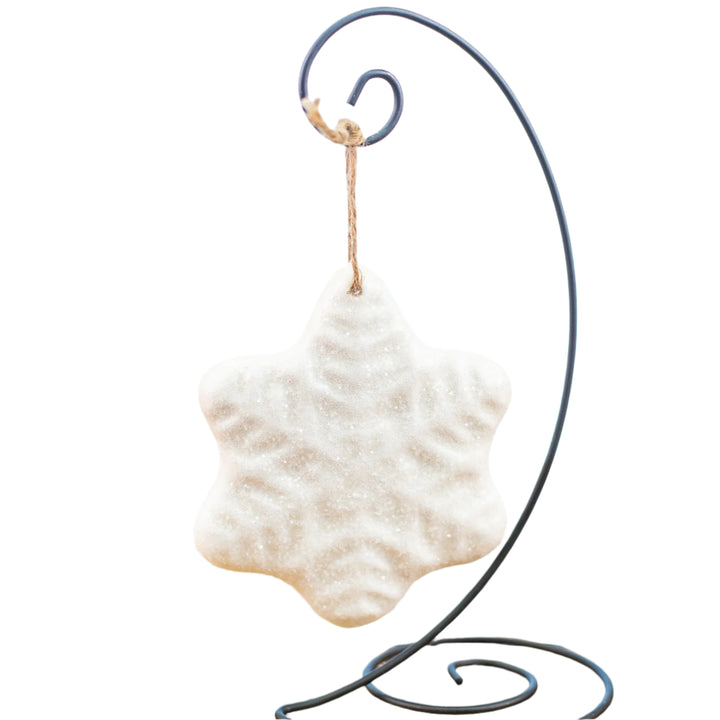Ornament White Snowflake with Sugar Frost *CM
