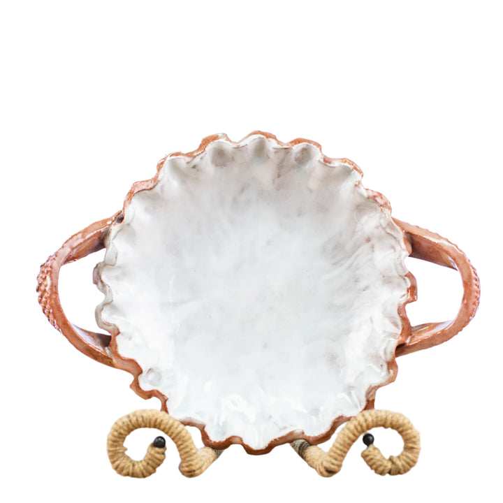 Bowl Fluted with Handles *CM