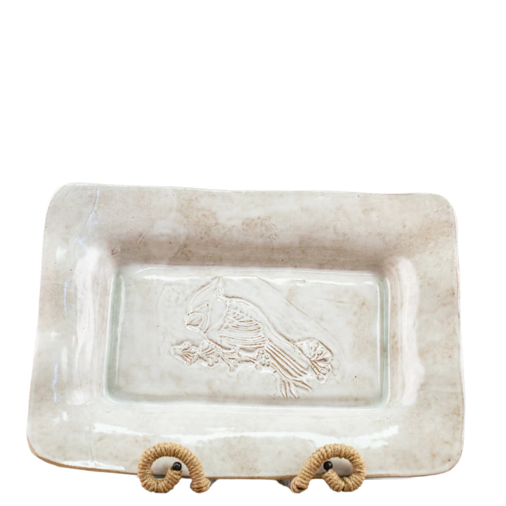 Platter Cardinal in White *CM