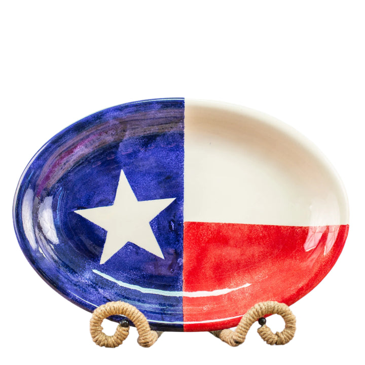 Platter Oval Texas Design *CM