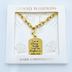 Necklace Keep The Faith Gold