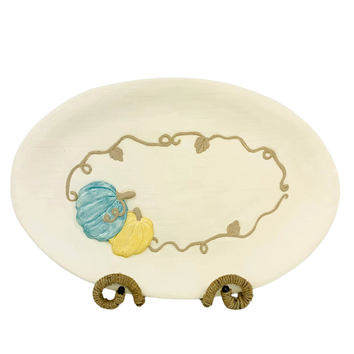 Platter Pumpkins Blue & Yellow *CM