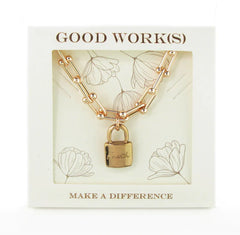 Necklace With Lock Gold