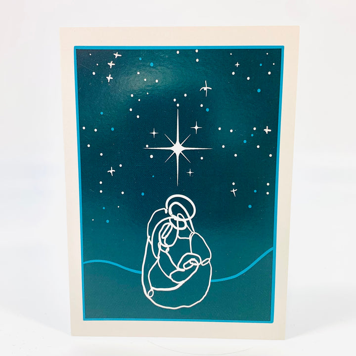 Card Modern Nativity Screen Print