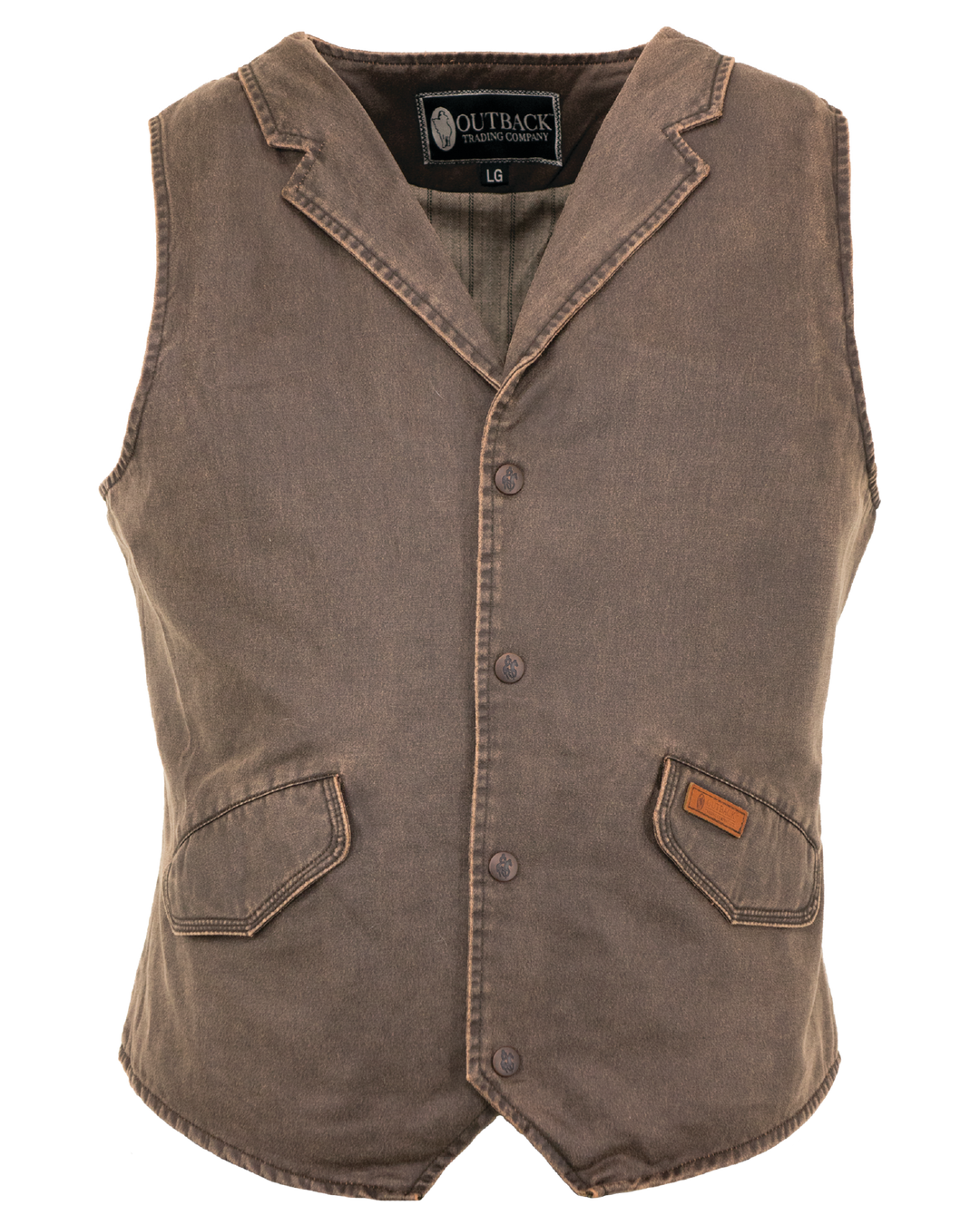 outback arkansas vest brown 